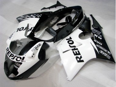 1996-2007 Schwarz Weiß Repsol Honda CBR1100XX Motorrad Verkleidungen