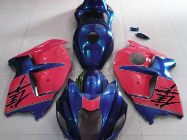 1997-2007 Glänzend Blau & Rot Suzuki GSXR 1300 Motorrad Verkleidungen