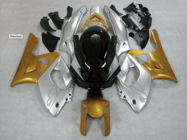 1998-2007 Gold & Silber Glänzend Yamaha YZF600 Motorrad Verkleidungen