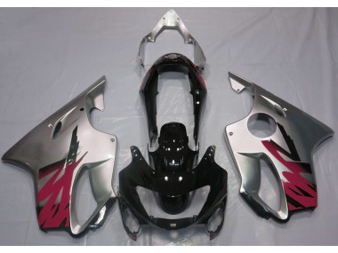 1999-2000 Silber Glänzend & Rot Honda CBR600 F4 Motorrad Verkleidungen