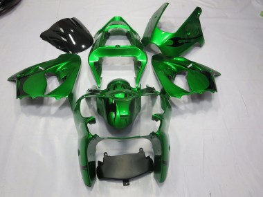 2000-2002 Grün Kawasaki ZX6R Motorrad Verkleidungen