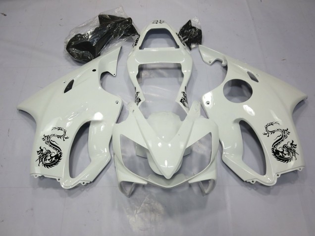 2001-2003 Dragon White Honda CBR600 F4i Motorrad Verkleidungen