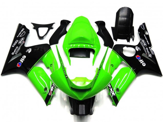 2003-2004 Hellgrün & Schwarz Elf Kawasaki ZX6R Motorrad Verkleidungen