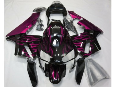 2003-2004 Knallpink Flamme Honda CBR600RR Motorrad Verkleidungen