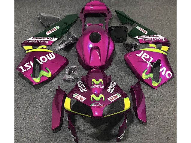 2003-2004 Pink Movistar Honda CBR600RR Motorrad Verkleidungen