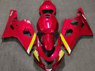 2004-2005 Rot Glänzend Suzuki GSXR 600-750 Motorrad Verkleidungen