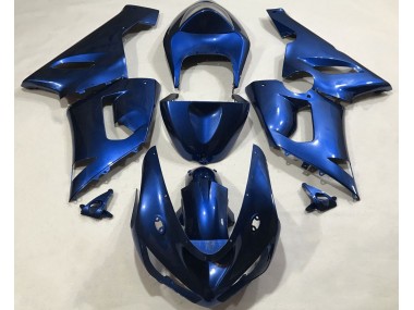 2005-2006 Metallicblau Kawasaki ZX6R Motorrad Verkleidungen