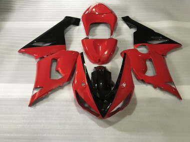 2005-2006 Rot & Schwarz Kawasaki ZX6R Motorrad Verkleidungen