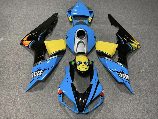 2006-2007 Blauer Hai Honda CBR1000RR Motorrad Verkleidungen