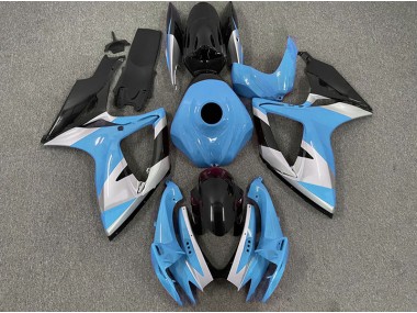 2006-2007 Hellblaues Design Suzuki GSXR 600-750 Motorrad Verkleidungen