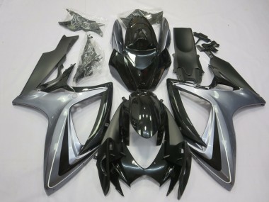 2006-2007 Hellsilber & Schwarz Suzuki GSXR 600-750 Motorrad Verkleidungen