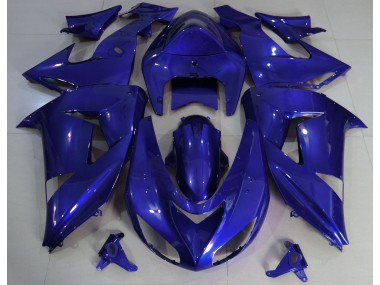 2006-2007 Tiefes Blau Schlicht Kawasaki ZX10R Motorrad Verkleidungen