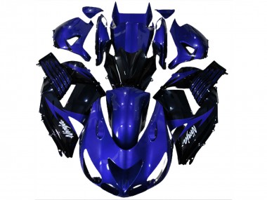 2006-2011 Glänzend Blau & Schwarz Kawasaki ZX14R Motorrad Verkleidungen