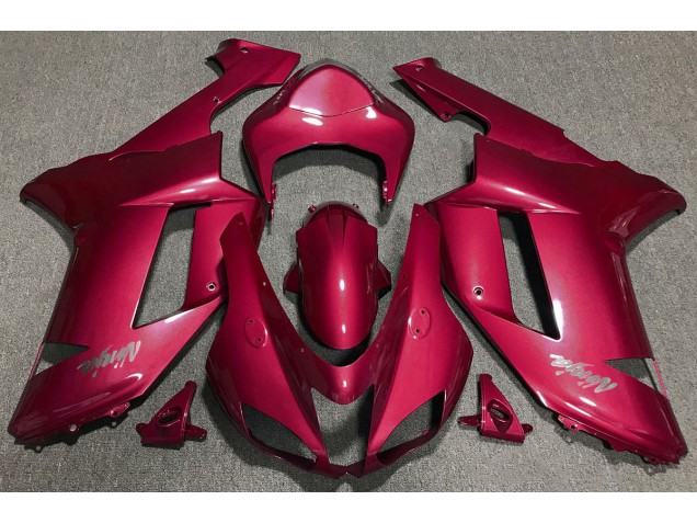 2007-2008 Candy Rot Kawasaki ZX6R Motorrad Verkleidungen