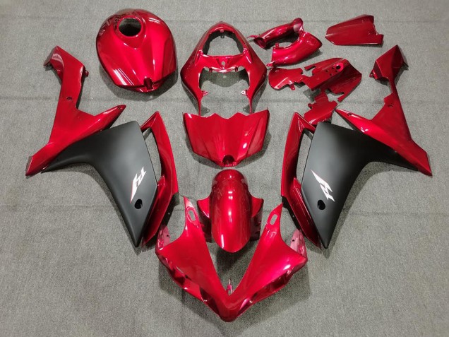 2007-2008 Candy-Rot & Schwarz Yamaha R1 Motorrad Verkleidungen