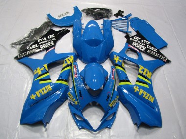 2007-2008 Hellblau Rizla Suzuki GSXR 1000 Motorrad Verkleidungen