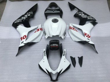 2007-2008 Weiß & Rot Glänzend Repsol Honda CBR600RR Motorrad Verkleidungen