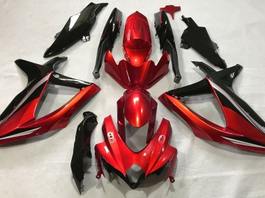 2008-2010 Rot Glänzend Suzuki GSXR 600-750 Motorrad Verkleidungen