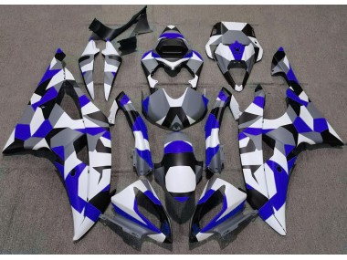 2008-2016 Blau Camo Uni Yamaha R6 Motorrad Verkleidungen