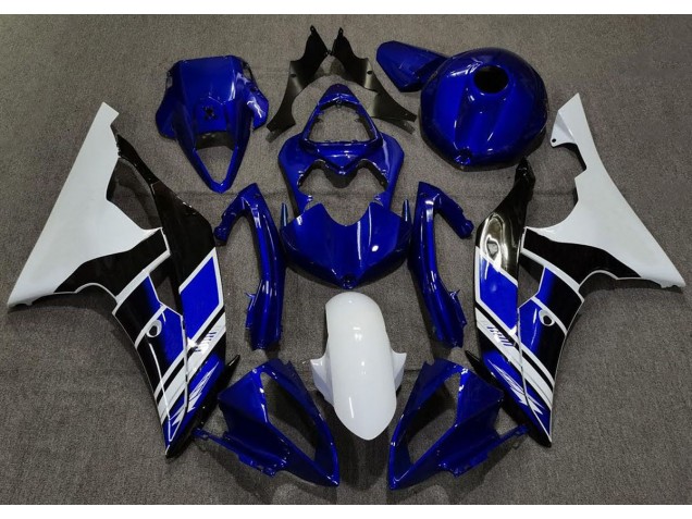 2008-2016 Tiefes Blau & Weiß Benutzerdefiniert Yamaha R6 Motorrad Verkleidungen