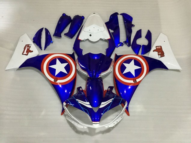 2009-2011 Captain America Yamaha R1 Motorrad Verkleidungen