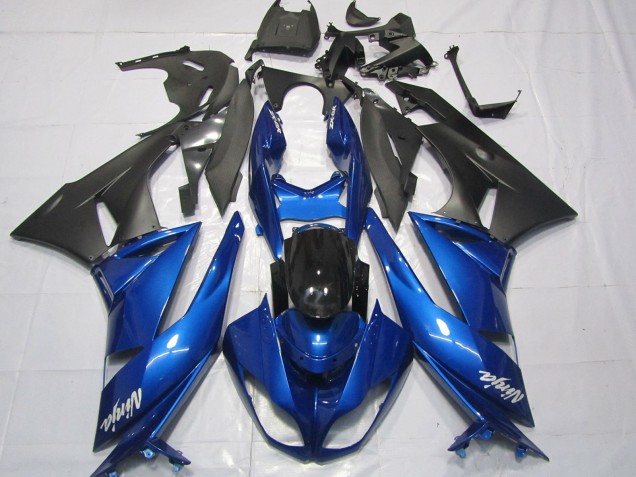 2009-2012 Glänzend Blau Kawasaki ZX6R Motorrad Verkleidungen