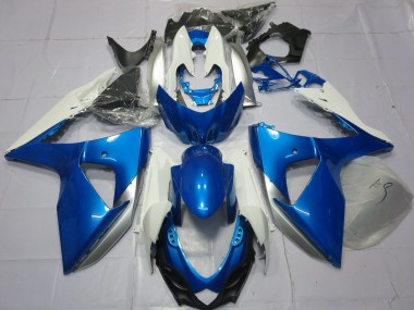 2009-2016 Blau & Weiß Suzuki GSXR 1000 Motorrad Verkleidungen