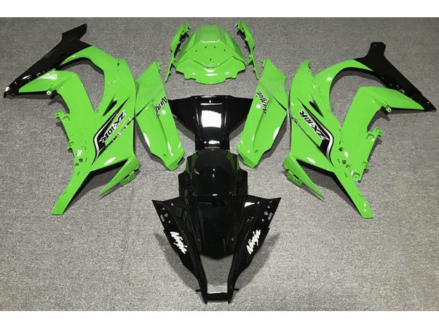 2011-2015 Glänzend Grün & Logos Kawasaki ZX10R Motorrad Verkleidungen