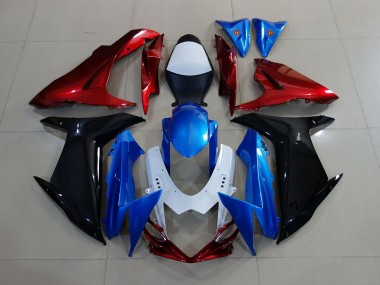 2011-2024 Blau / Rot & Weiß Suzuki GSXR 600-750 Motorrad Verkleidungen