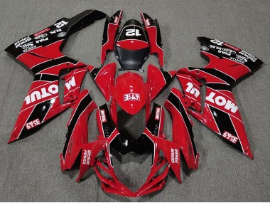 2011-2024 Rot & Schwarz Glänzend Motul Suzuki GSXR 600-750 Motorrad Verkleidungen