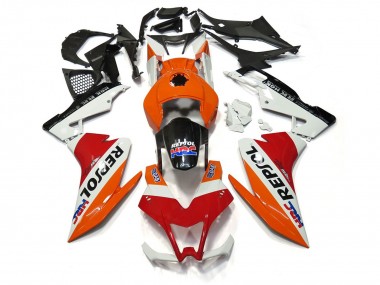 2012-2015 Repsol Weiß & Rot Aprilia RS4 125 Motorrad Verkleidungen