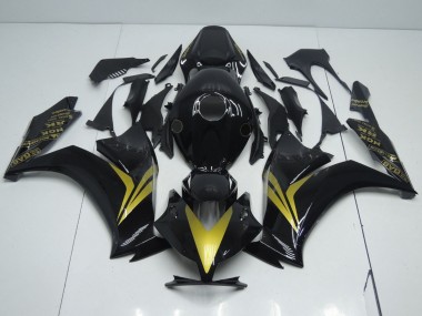 2012-2016 Schwarz & Gold Honda CBR1000RR Motorrad Verkleidungen