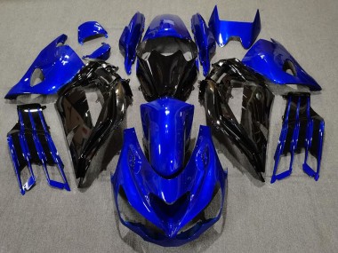 2012-2021 Glänzend Blau & Schwarz Kawasaki ZX14R Motorrad Verkleidungen