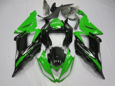 2013-2018 Schwarz & Grün Kawasaki ZX6R Motorrad Verkleidungen